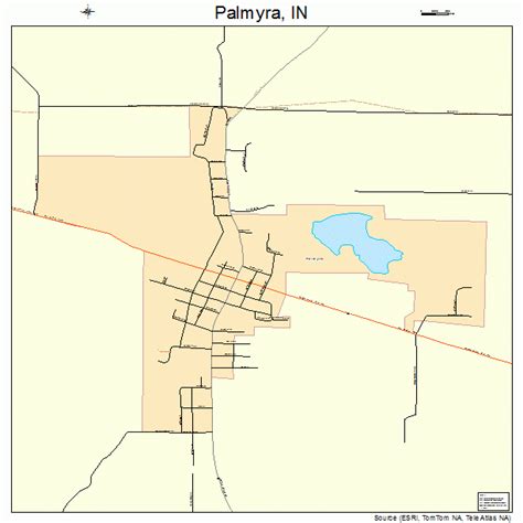 Palmyra Indiana Street Map 1857726