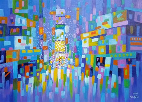 Festival Square Painting by Nguyen Chi Nguyen | Saatchi Art