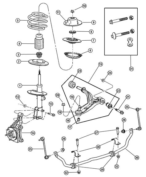 2001 Chrysler town and country suspension parts