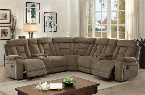 Maybell Chenille Fabric Reclining Sectional | Las Vegas Furniture Store ...