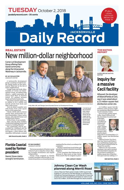 Jacksonville Daily Record 10/2/18 by Daily Record & Observer LLC - Issuu