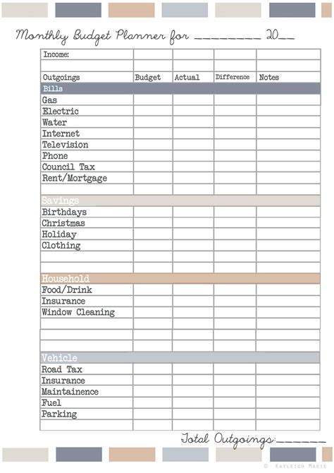 Free household budget worksheet excel - transportmens