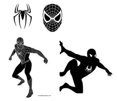 Spider-Man Logo Symbol and Silhouette Vectors