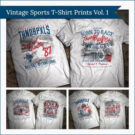 Vintage Sports T-Shirt Prints Vol. 1 – MasterBundles