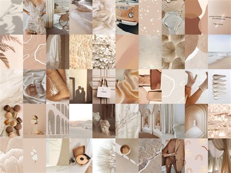 Photo Collage Kit Beige Aesthetic DIGITAL Set of 50 | Etsy | Wall ...