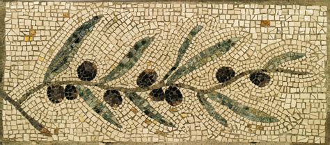 Olive branch mosaic | Mosaic, Roman mosaic, Mosaic flowers