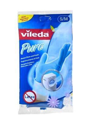 Vileda Pure Cleaning Gloves Size Small/Medium Latex Free | eBay