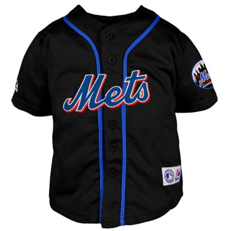 Majestic New York Mets Preschool Closehole Mesh Jersey - Black ...