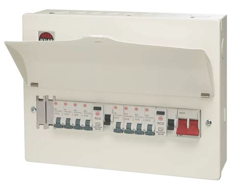 Wylex 16-Module 8-Way Populated Dual RCD Consumer Unit - Screwfix