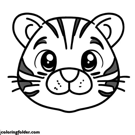 Tiger Face Coloring Pages With Downloadable PDF - Coloringfolder.com