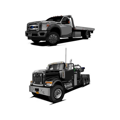 Premium Vector | Tow truck vector