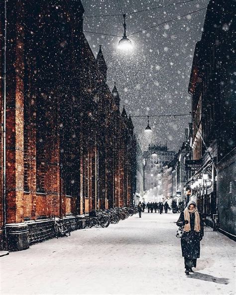 Snow creating atmosphere in Copenhagen, Denmark. | Cool pictures of nature, Best places to ...