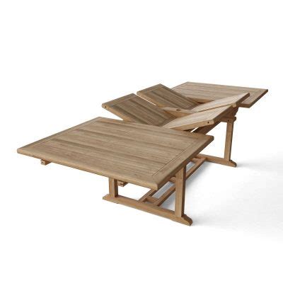 Teak Wood Extending Outdoor Dining Tables for patio, garden, restaurants.