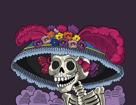 Premium Vector | Catrina skull mexican