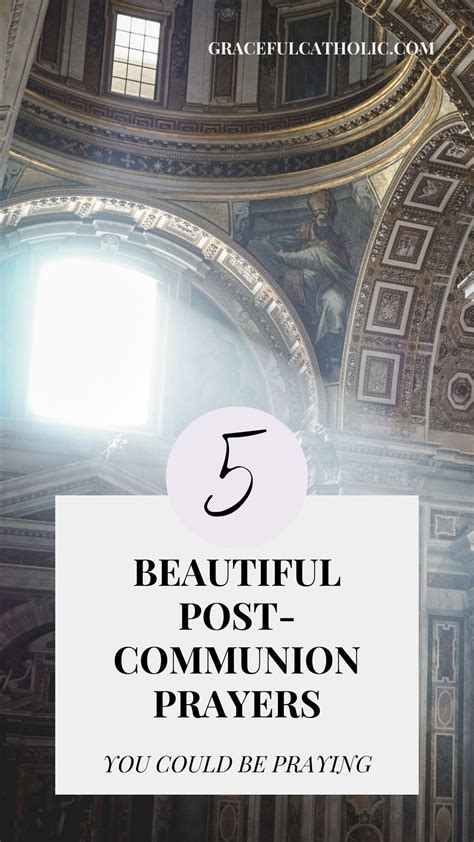 5 Stellar Catholic Prayers for After Communion - Graceful | a Catholic Homemaking Blog