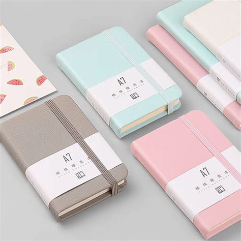 2/4Books A7 Small Notebook Small Fresh Portable Notes Student with Portable Mini Pocket Simple ...