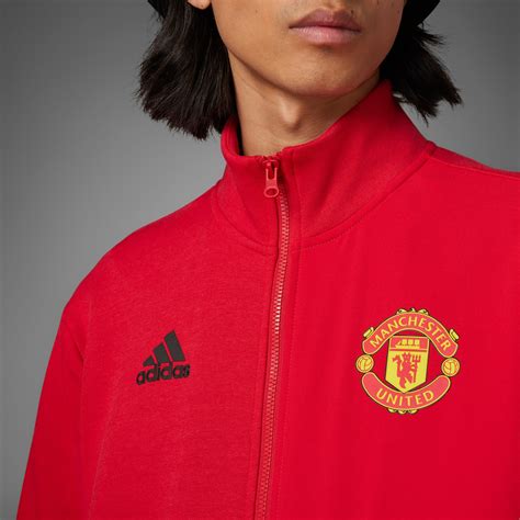 Clothing - Manchester United Anthem Jacket - Red | adidas Kuwait