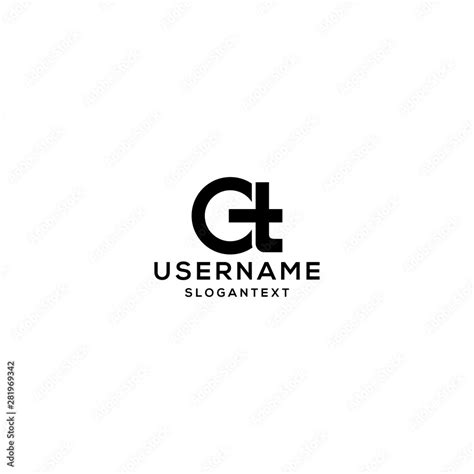 CT logo concept black and white Stock Vector | Adobe Stock