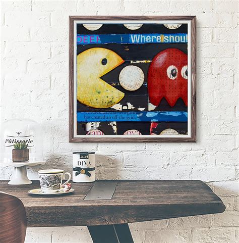 Wakawakawaka - Retro Vintage Gaming ART PRINT wall decor mixed media ...