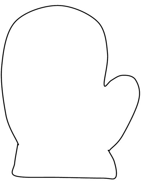 Printable Mitten Simple-shapes Coloring Pages - Coloringpagebook.com