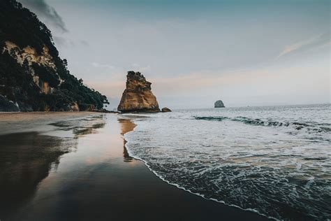 Cathedral Cove in sunset, New | Premium Photo - rawpixel