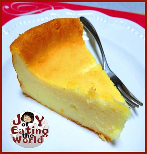 No-Crust Baked Cheesecake (Easiest Recipe Ever) - Joy of Eating the World