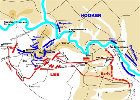 Chancellorsville Battlefield Map Civil War Chancellorsville