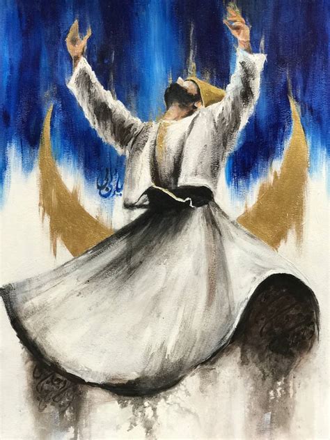 Supplication of a Whirling Sufi Painting by Mariam Sattar | Saatchi Art