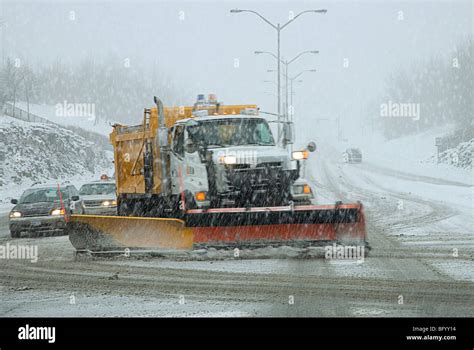 Snow plow, Winter Road, Traffic, Ottawa, Ontario, Canada Stock Photo - Alamy