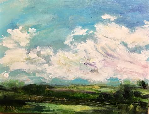 acrylic on canvas. 11x14 "Cloud Confection" (sold) Abstract Landscape, Landscape Paintings ...