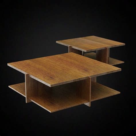 Frank Lloyd Wright Lewis Tables - 3D furniture model - Use PROMO CODE ...