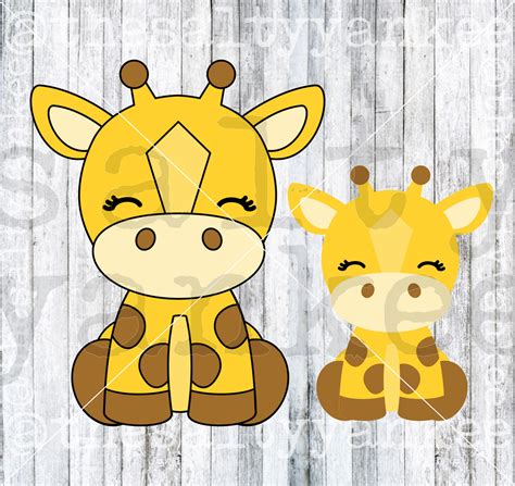 Baby Giraffe SVG and PNG File Download – The Salty Yankee