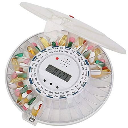 LiveFine Automatic Pill Dispenser, 28-Day Electronic Medication Organizer with Alarm Reminders ...