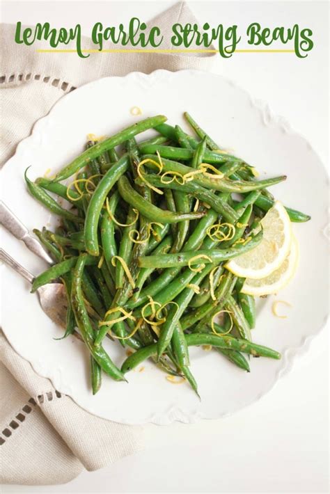 Sauteed String Beans with Garlic & Lemon - fANNEtastic food