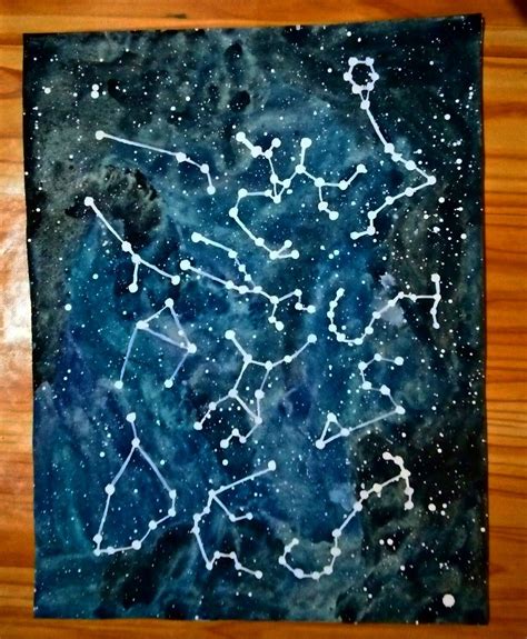 Watercolor constellations galaxy painting Watercolor Galaxy, Galaxy ...