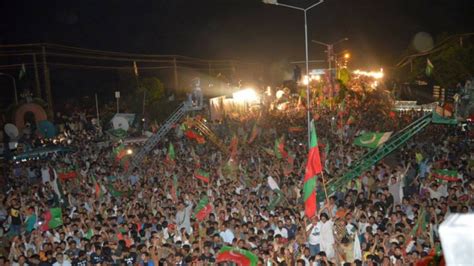 Tens of Thousands of Pakistanis Breach Security Barrier Around Prime Minister’s House Asking Him ...