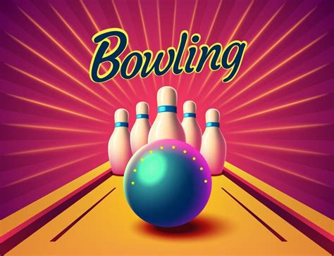 Premium Vector | Bowling party club poster with the bright background. Vector illustration