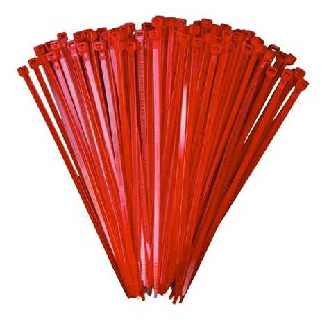 100mm x 2.5mm Red Cable Ties (100Pk) - Raptor