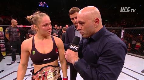 Ronda Rousey interview inside the Ocatgon at UFC 190 after her win