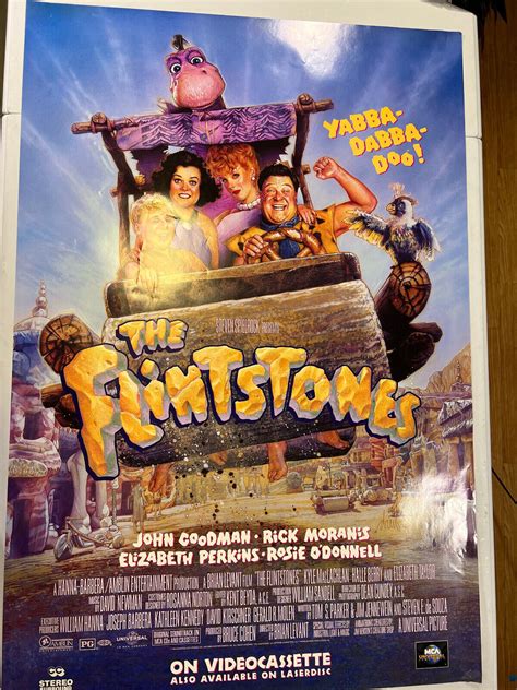 Flintstones 1994 Movie Poster VHS Video Store Authentic 27x40" John Goodman b | #4597270127