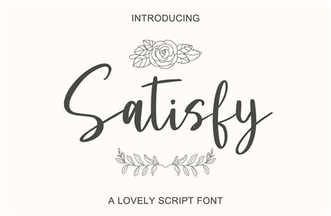 Satisfy Fuente por Fontysia · Creative Fabrica