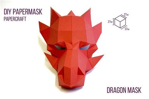 DIY Dragon mask - 3d papercrafts | Dragon mask, Paper crafts, Origami ...