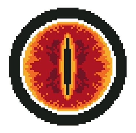 EYE OF SAURON Cross-stitch Pattern instant Download Pdf - Etsy | Minecraft pixel art, Cross ...