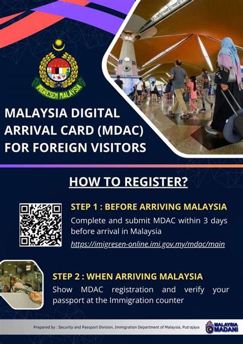 Malaysia Digital Arrival Card (MDAC) For Foreign Visitors – Malaysian Immigration Department