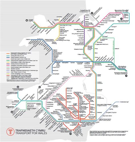 Wales Railway Map and Train Routes | Train Times | TfW | Train map ...