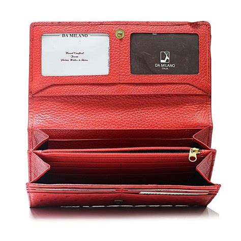 Da Milano Women Leather Wallet - Red - KAPADAA.COM