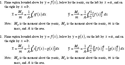 Mathwords: Center of Mass Formula