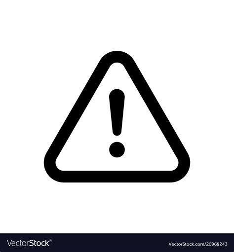 Attention icon in flat style danger symbol Vector Image