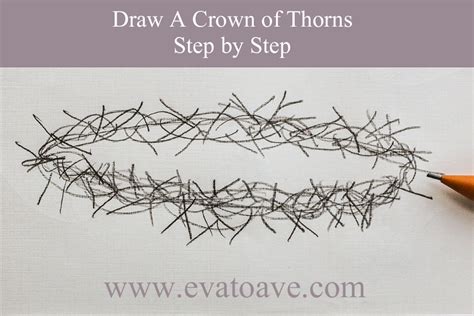 How to Draw a Crown of Thorns - EvatoAve.com