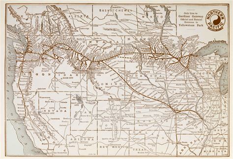 Route Map 1910 - Northern Pacific RR Wonderland